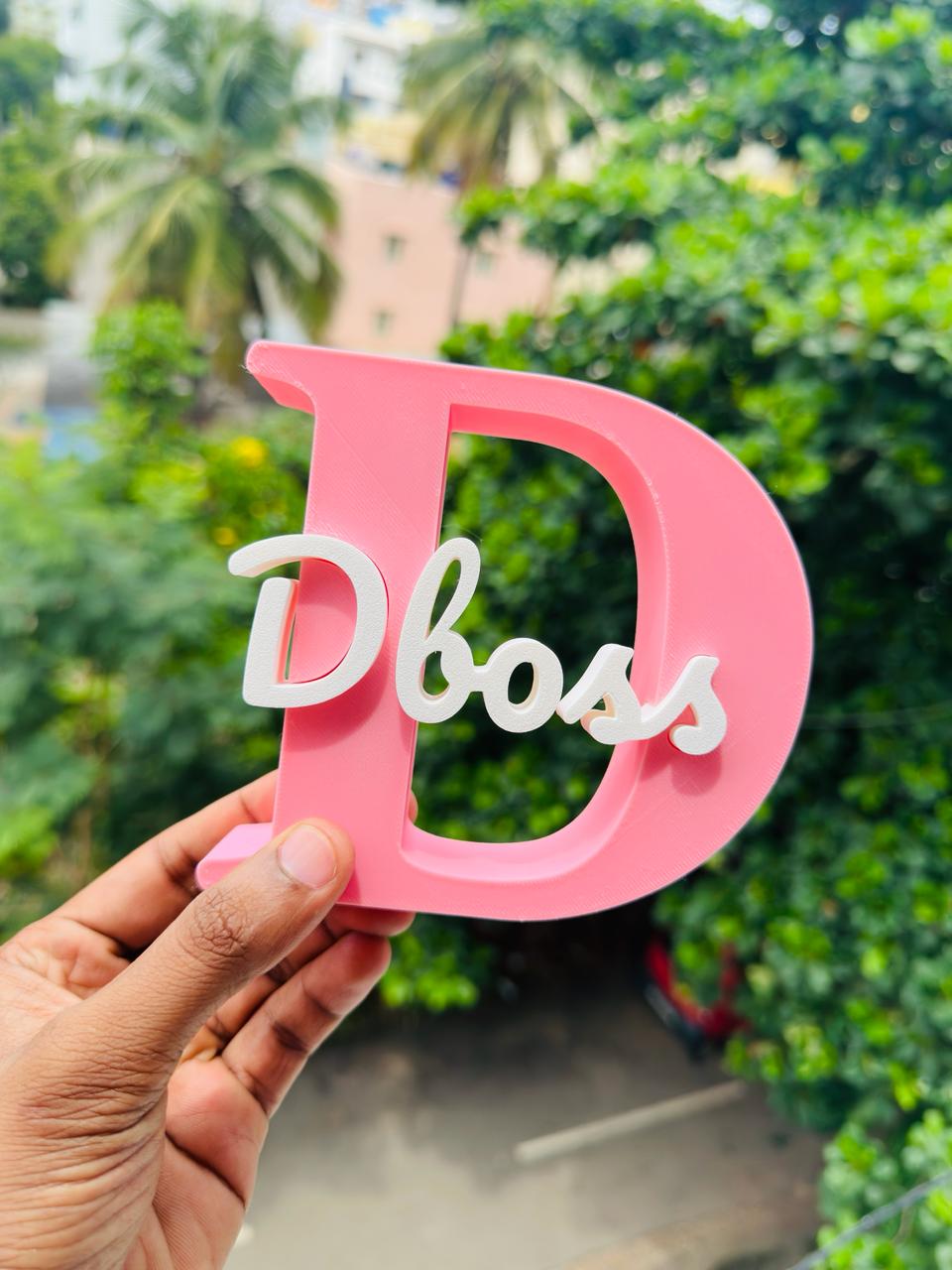 D BOSS NAME LETTER FOR TABLE/DESK