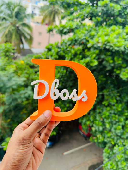 D BOSS NAME LETTER FOR TABLE/DESK